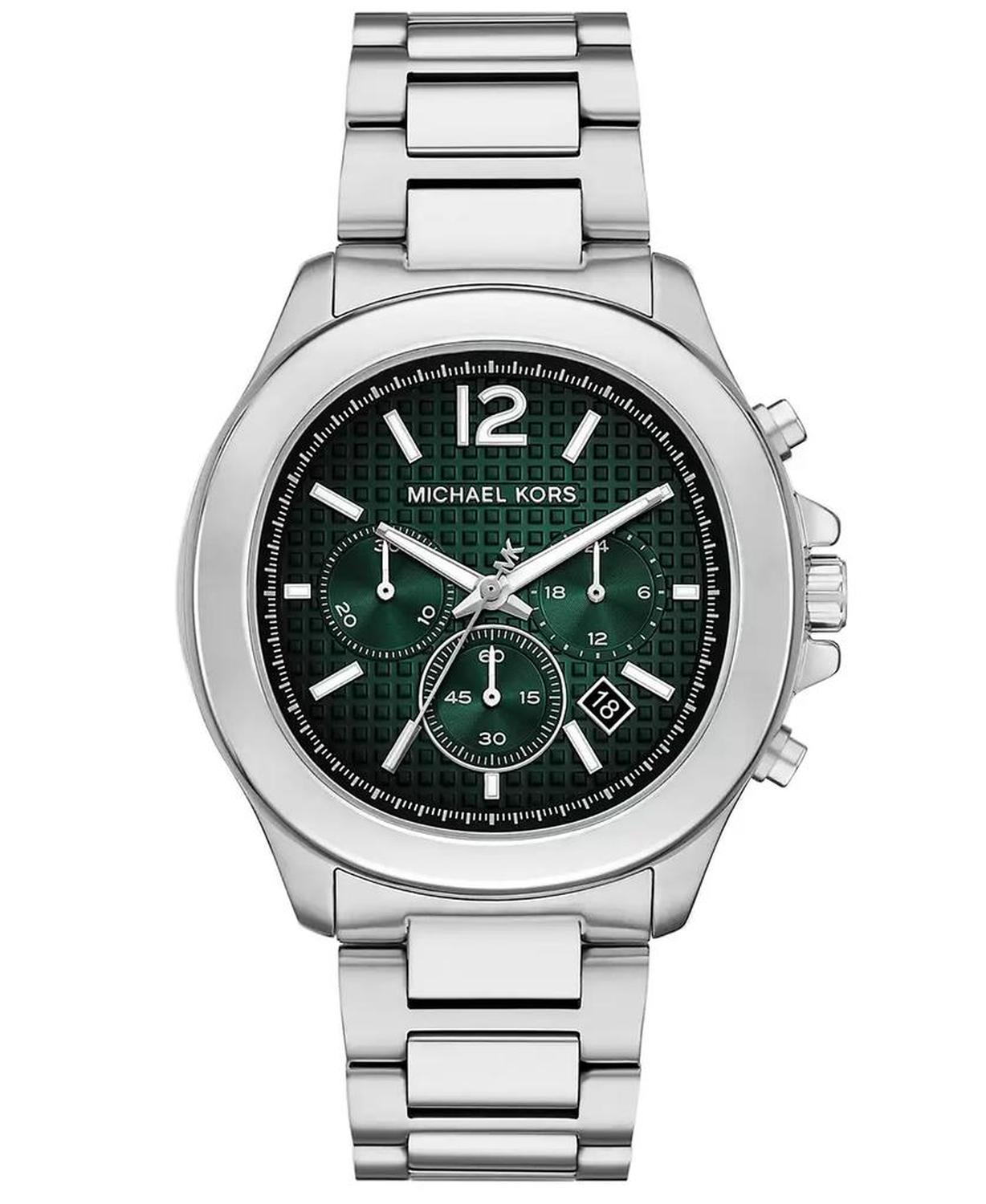 Men's Sage Chronograph Silver-Tone Stainless Steel Watch 42mm