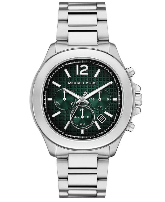 Men's Sage Chronograph Silver-Tone Stainless Steel Watch 42mm