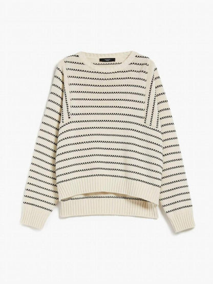 Weekend Natura Oversized Stripe Sweater In Black