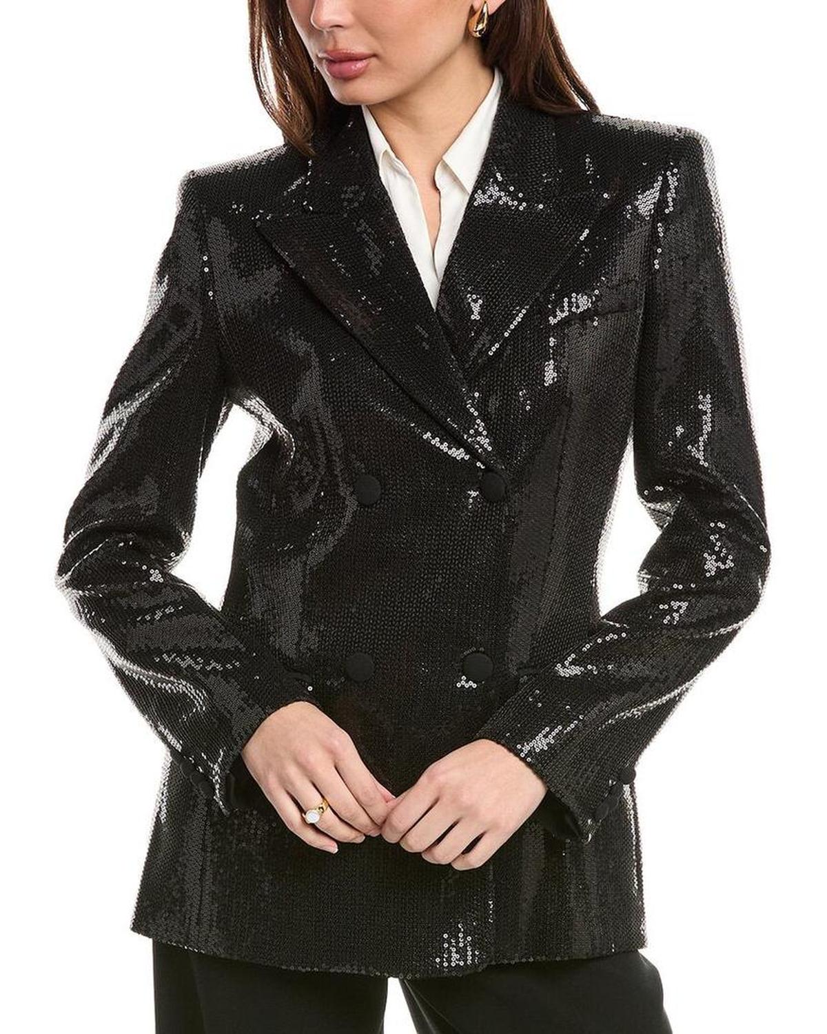 Sequin Double-Breasted Jacket