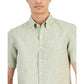 Men's Slim-Fit Linen Short-Sleeve Shirt