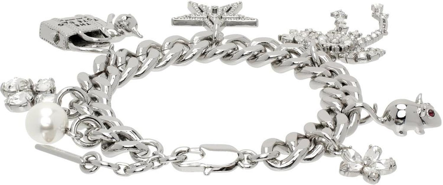 Silver 'Cats Out of the Bag' Charm Bracelet