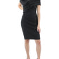 Womens Office Knee-Length Shift Dress