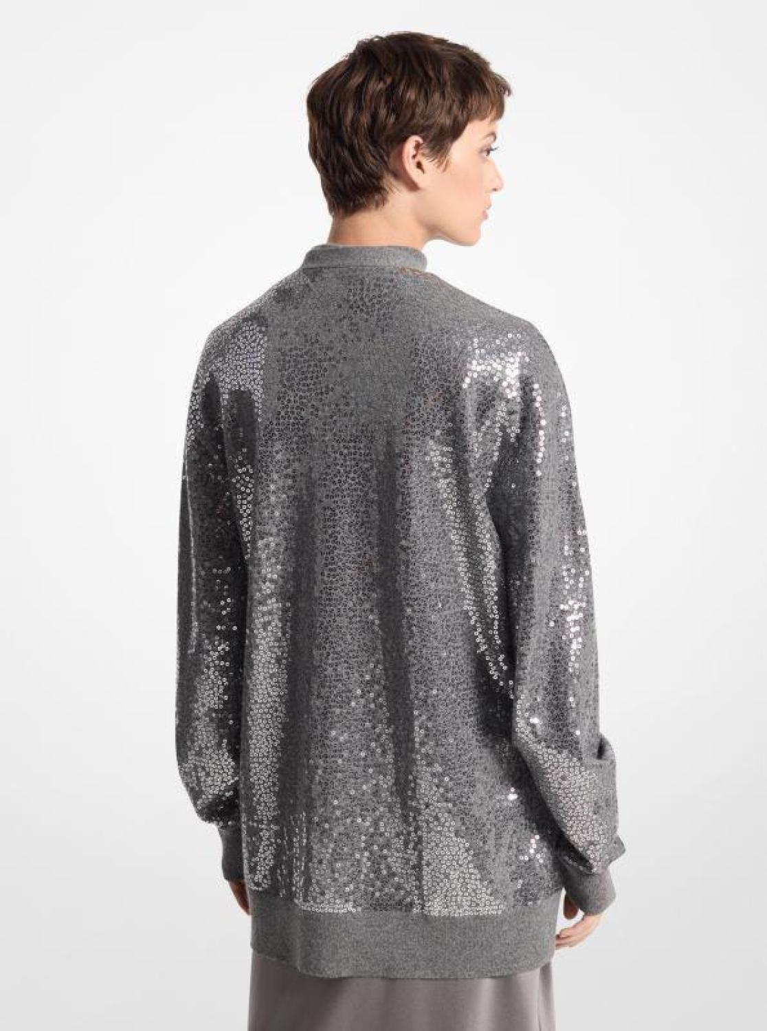 Sequined Cashmere Cardigan