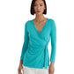 Stretch Jersey Surplice Top