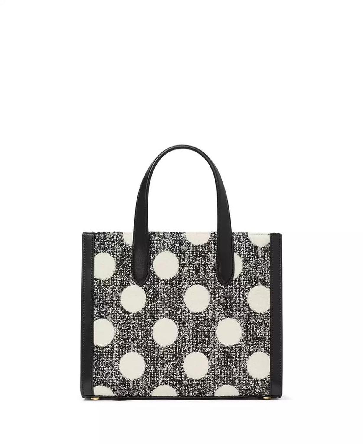 Manhattan Dot Tweed Small Tote Bag