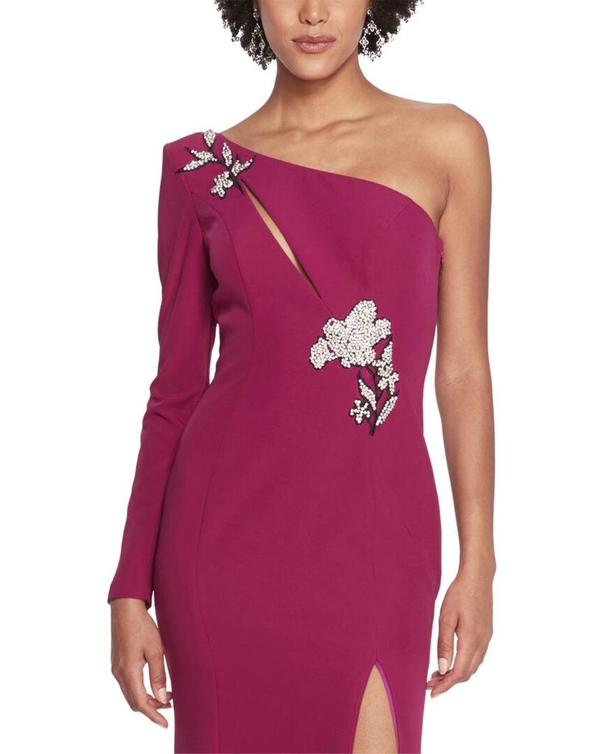 Marchesa Notte One Shoulder Dress