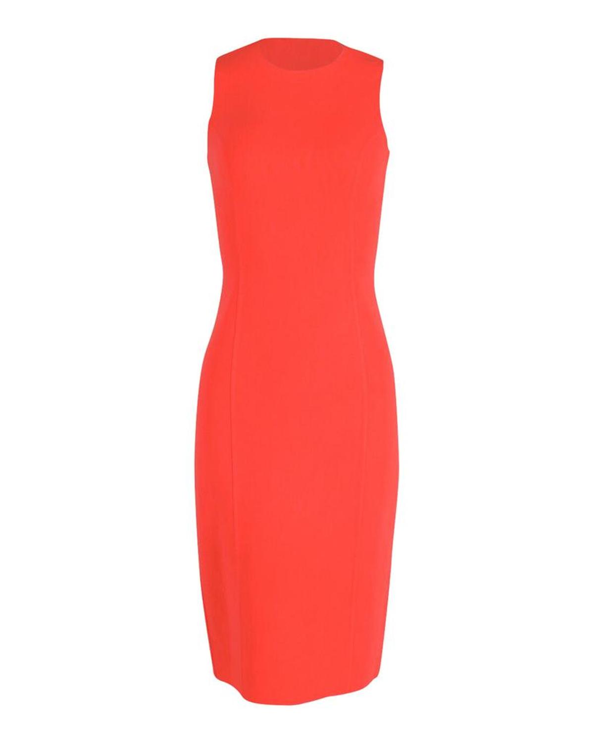 Michael Kors Sleeveless Sheath Dress in Orange Laine