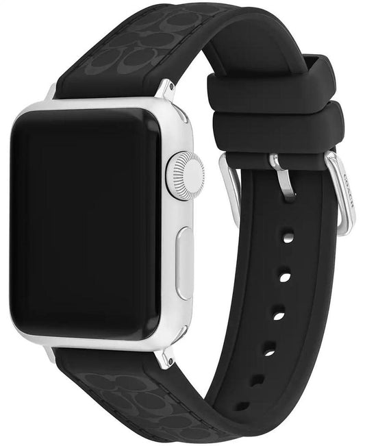 Women's Black Silicone Apple Strap Watch 38mm, 40mm, 41mm