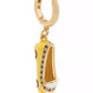 Gold-Tone Gogo Taxi Flat Charm Huggie Hoop Earrings