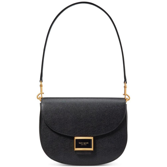 Katy Textured Leather Small Convertible Saddle Bag