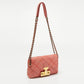 Marc Jacobs Peach Quilted Leather Flap Crossbody Bag