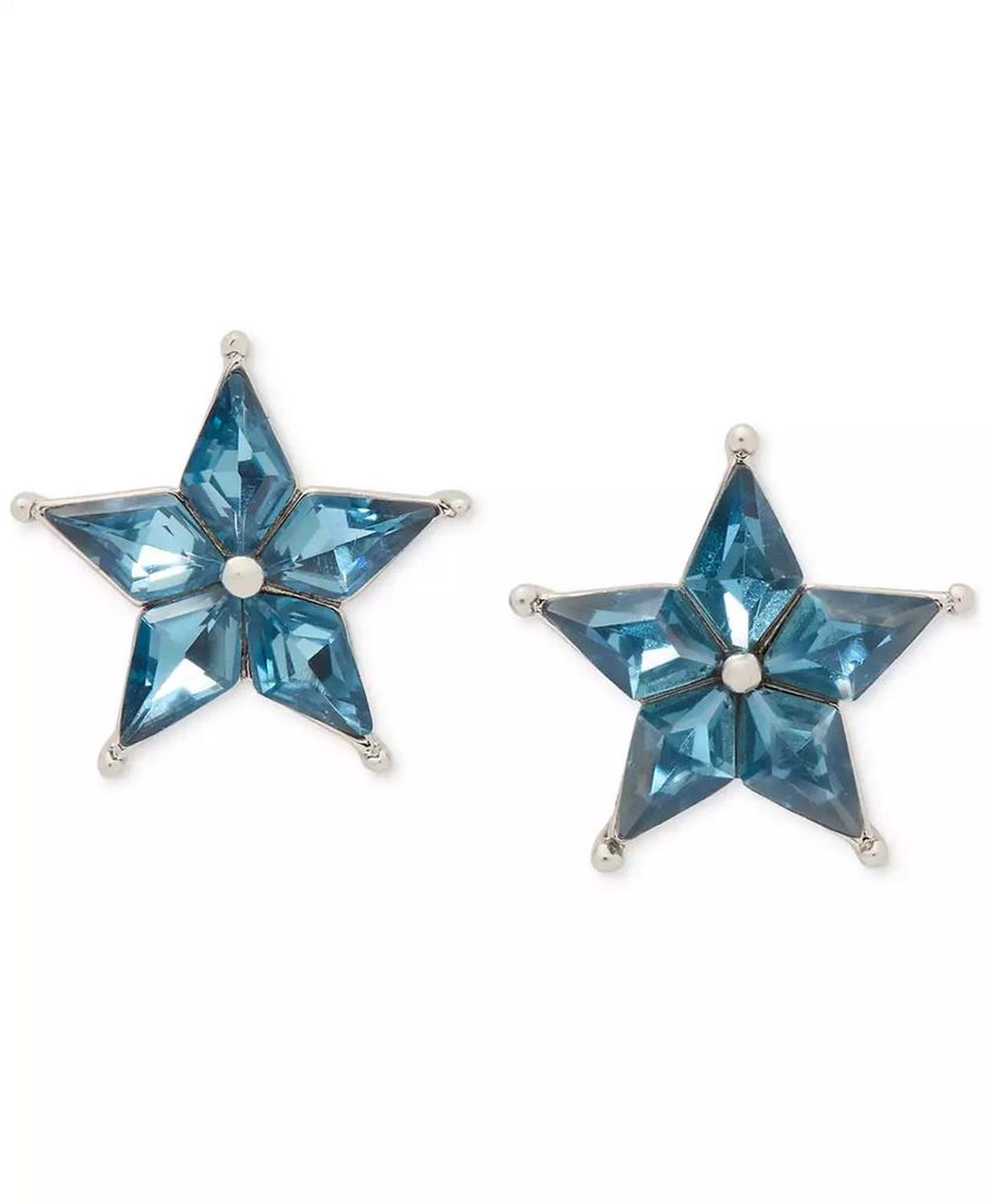 Silver-Tone Cosmos Stud Earrings