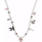 Faux Stone Signature Bowtique Charm Bib Cultured Pearl Necklace