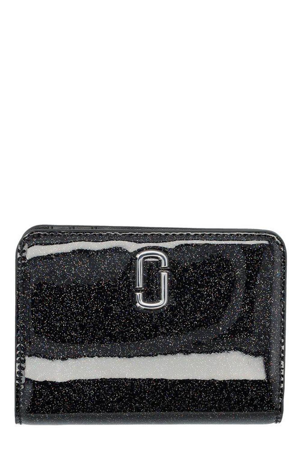 Marc Jacobs The Coated Glitter J Mark Compact Mini Wallet