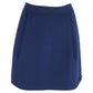 Max Mara Mini High-Waisted A-Line Skirt in Navy Blue Wool