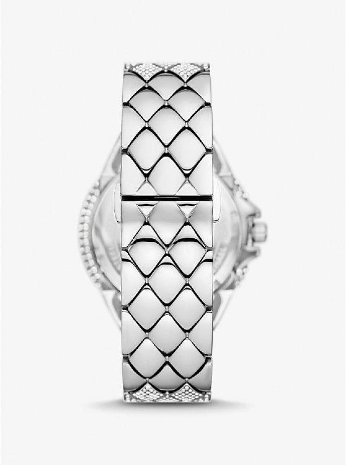 Oversized Camille Pavé Silver-Tone Watch