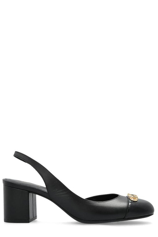 Michael Michael Kors Logo Plaque Slingback Pumps