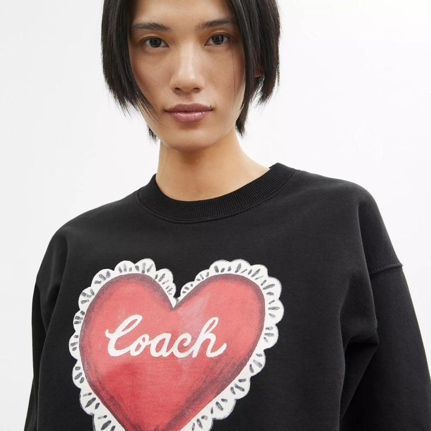 Coach Outlet Heart Crewneck Sweater