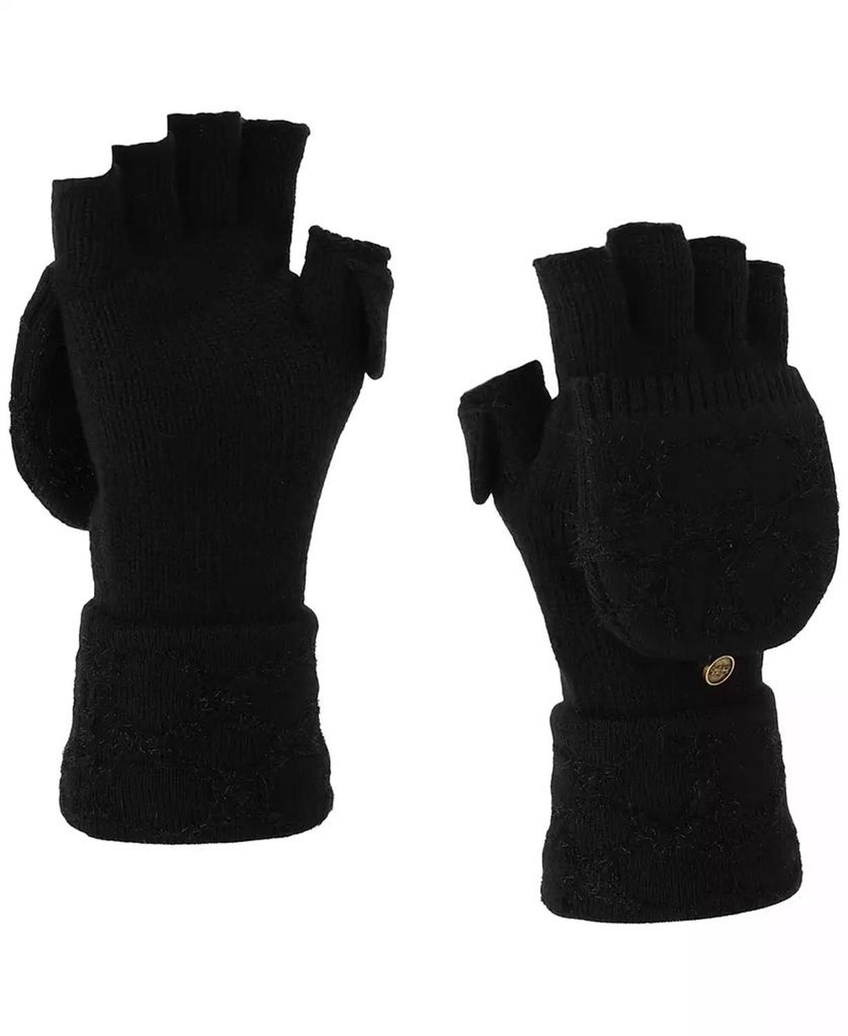 Signature C Metallic Knit Pop Top Gloves