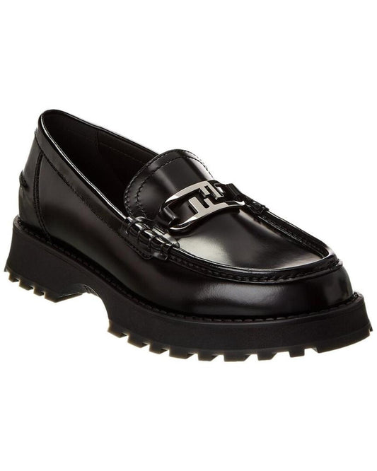 FENDI O'Lock Leather Loafer