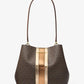 Pratt Medium Signature Logo and Metallic Shoulder Bag