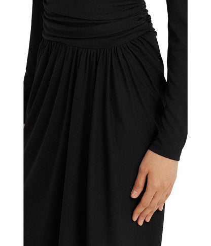 Ruched Stretch Jersey Surplice Dress