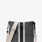 Jet Set Travel Small Signature Logo and Metallic Messenger Bag