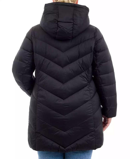 Plus Size Hooded Packable Down Puffer Coat, Created for Macy's