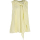 Max Mara Sleeveless Scarf Top in Yellow Silk