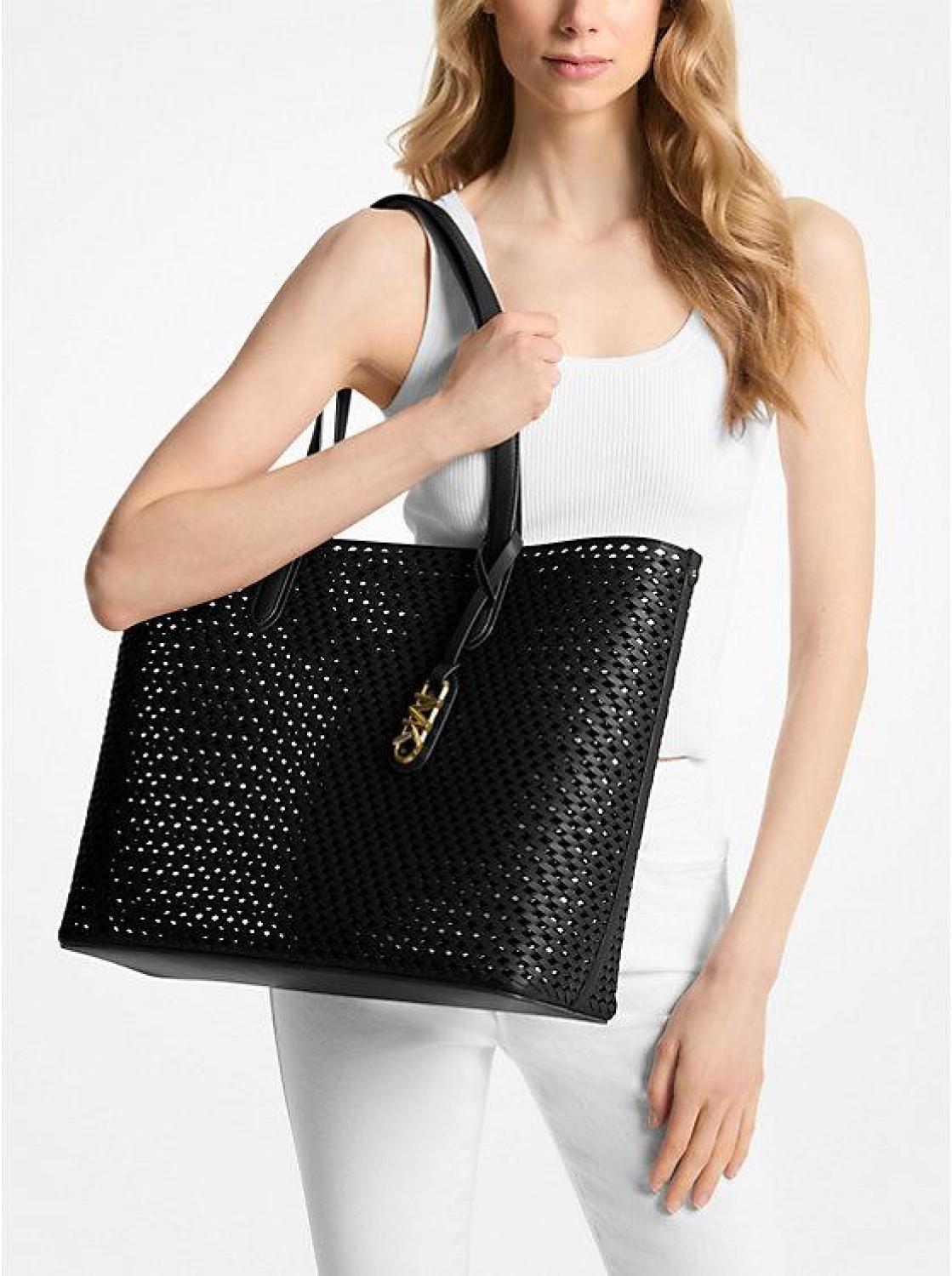 Eliza Extra-Large Hand-Woven Leather Tote Bag