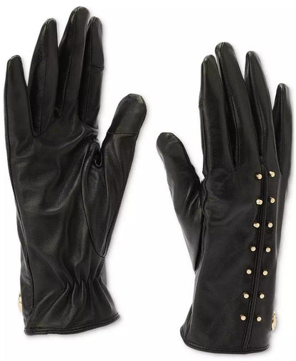 MICHAEL Women's Astor Studded Leather Tech Gloves