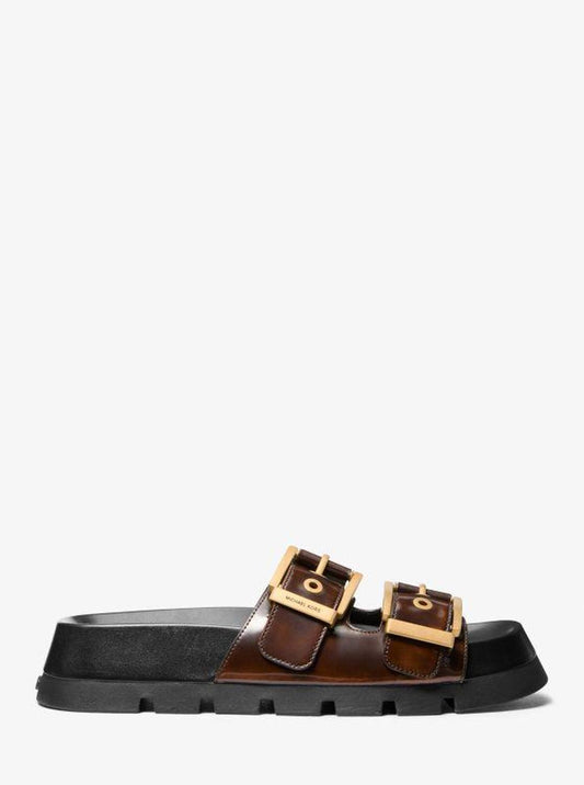 Colby Burnished Leather Flat Sandal