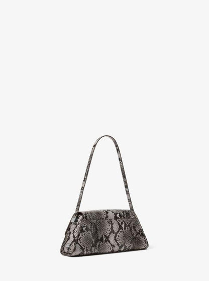 Ludlow Medium Snake Embossed Leather Shoulder Bag