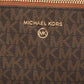 Michael Kors /tan Signature Coated Canvas Zip Wristlet Pouch