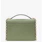 Deco Pebbled Leather Chain Shoulder Bag