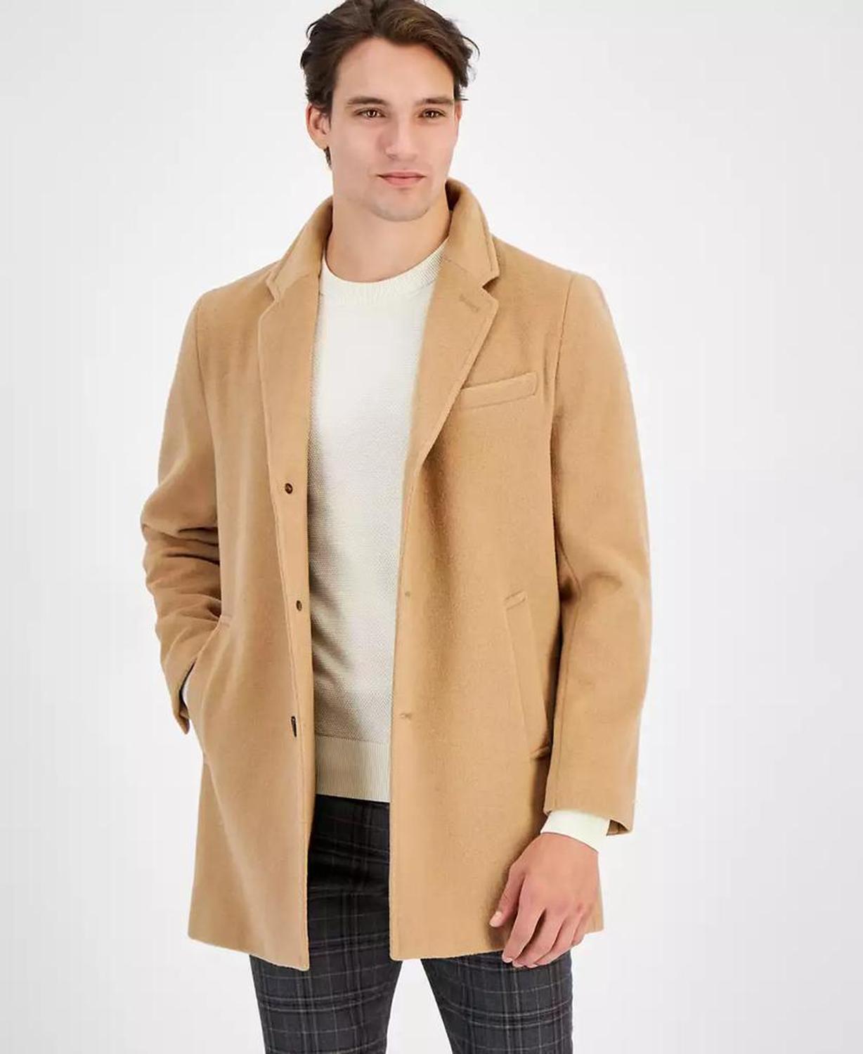 Men's Wool-Blend Car Coat