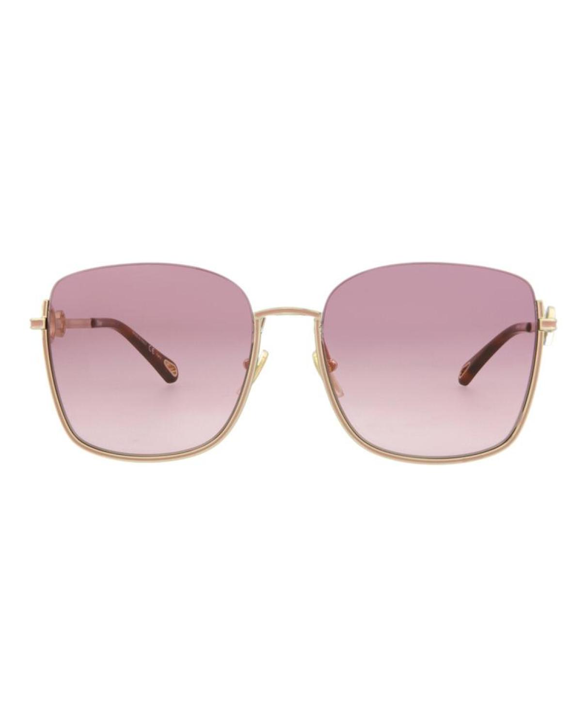 Square-Frame Metal Sunglasses