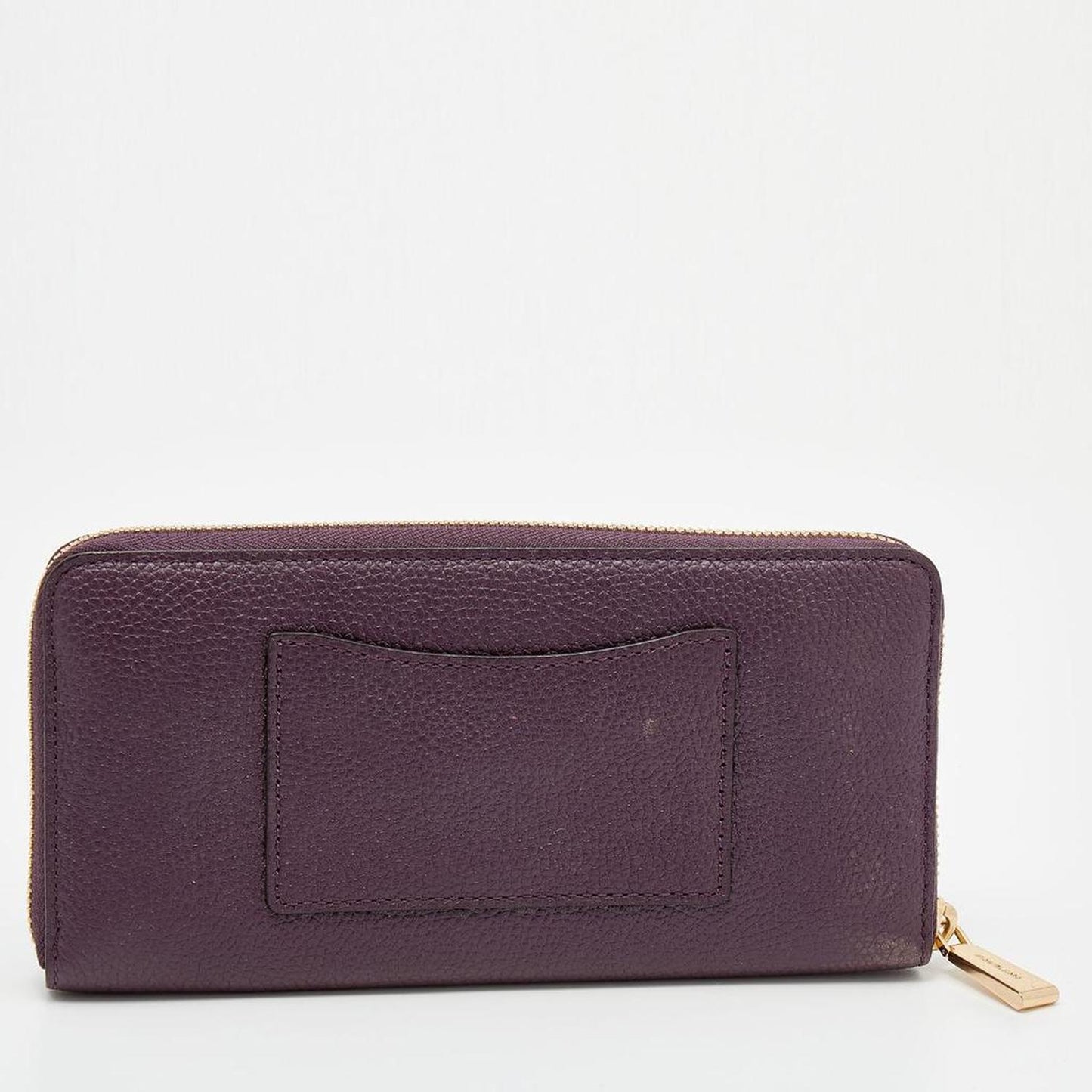 Michael Kors Plum Leather Mercer Zip Around Wallet..