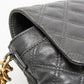 Marc Jacobs Dark Quilted Leather Flap Shoulder Bag