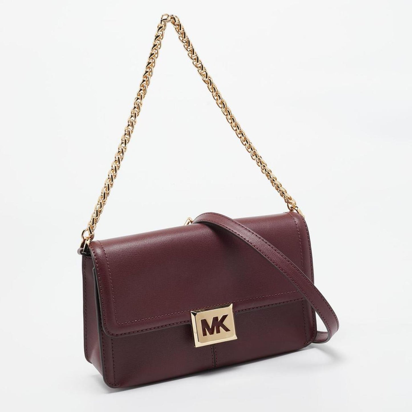 Michael Kors Burgundy Leather Ns Sonia Shoulder Bag