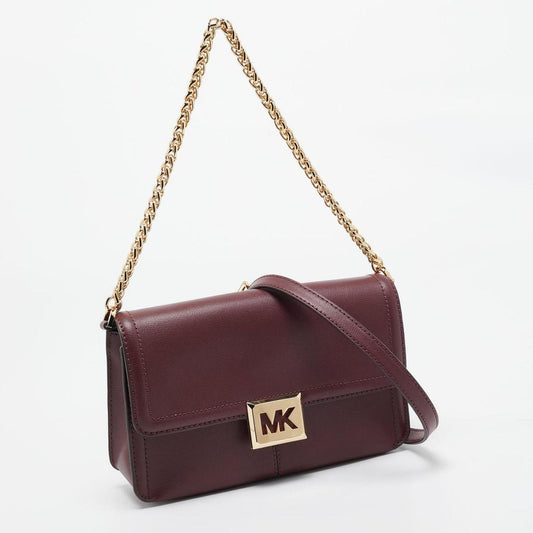 Michael Kors Burgundy Leather Ns Sonia Shoulder Bag