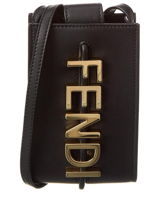 FENDI Fendigraphy Leather Phone Pouch