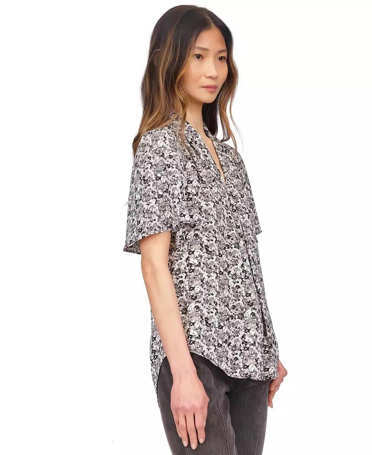 MICHAEL Women's Printed V-Neck Top