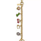 Gold-Tone Motif Chain Bag Charm