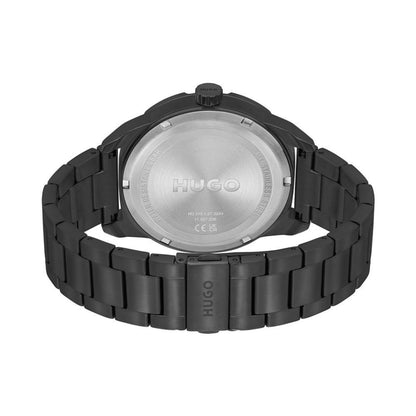 Men's Grip Black Ionic Plated Steel Bracelet Watch, 46mm