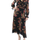 Georgette Womens Floral Long Midi Dress