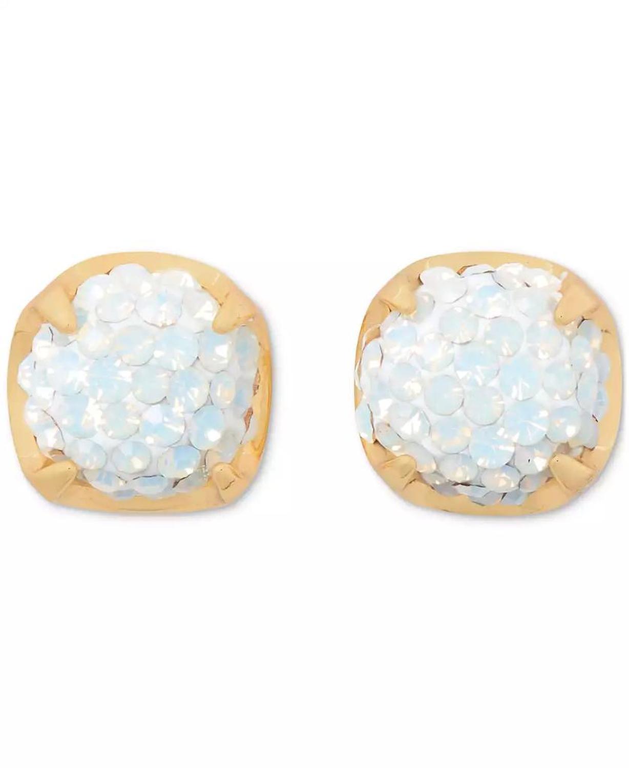 Gold-Tone Pavé Cluster Stud Earrings