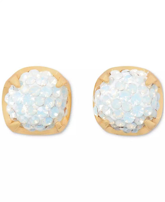 Gold-Tone Pavé Cluster Stud Earrings