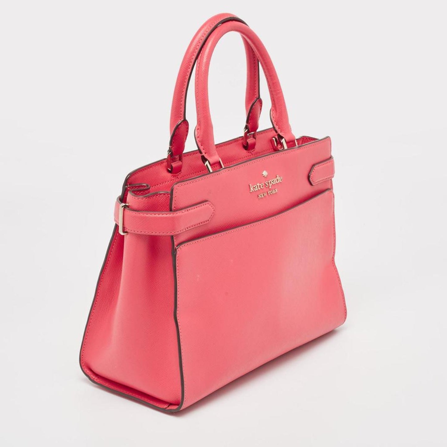 Kate Spade Hot Pink Saffiano Leather Medium Staci Satchel